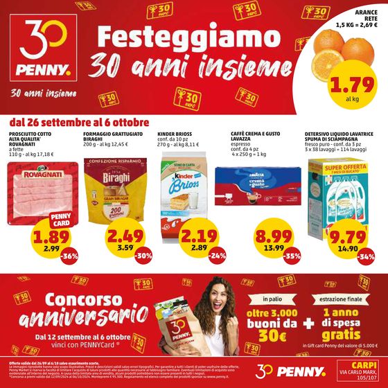 Volantino PENNY | Festeggiamo 30 anni insieme  | 26/9/2024 - 6/10/2024