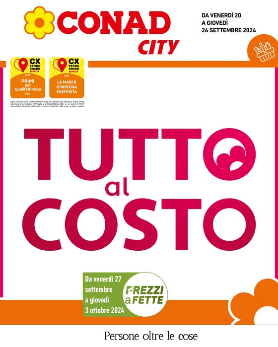 Volantino Conad City a Eraclea | Tutto al costo | 20/9/2024 - 26/9/2024