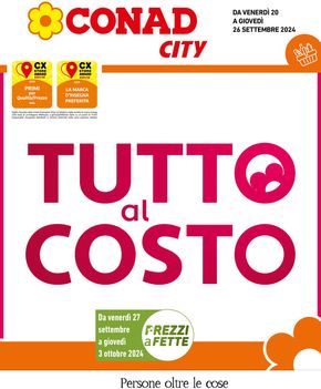 Offerte di Iper e super a Spresiano | Tutto al costo in Conad City | 20/9/2024 - 26/9/2024