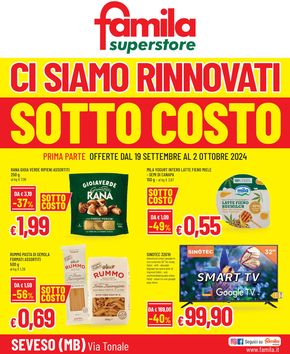 Volantino Famila Superstore a Seveso | Sottocosto | 19/9/2024 - 2/10/2024