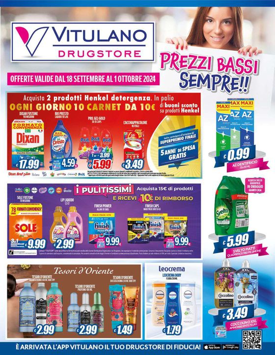 Volantino Vitulano Drugstore a Chieti | Prezzi bassi sempre!! | 18/9/2024 - 1/10/2024