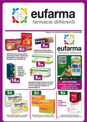 Offerte di Salute e Benessere a Carmiano | Valido dal 16 settembre al 17 novembre 2024 in Eufarma | 18/9/2024 - 17/11/2024