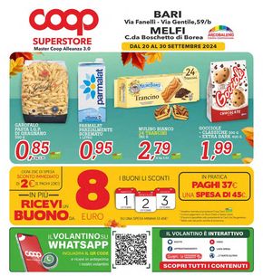 Offerte di Iper e super a Monteverde | Dal 20 al 30 Settembre 2024 in Superstore Coop | 20/9/2024 - 30/9/2024