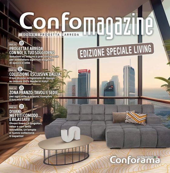 Volantino Conforama a Milano | Edizione speciale living | 18/9/2024 - 18/10/2024