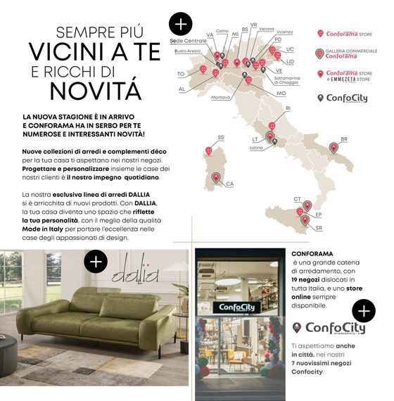 Volantino Conforama a Milano | Edizione speciale living | 18/9/2024 - 18/10/2024