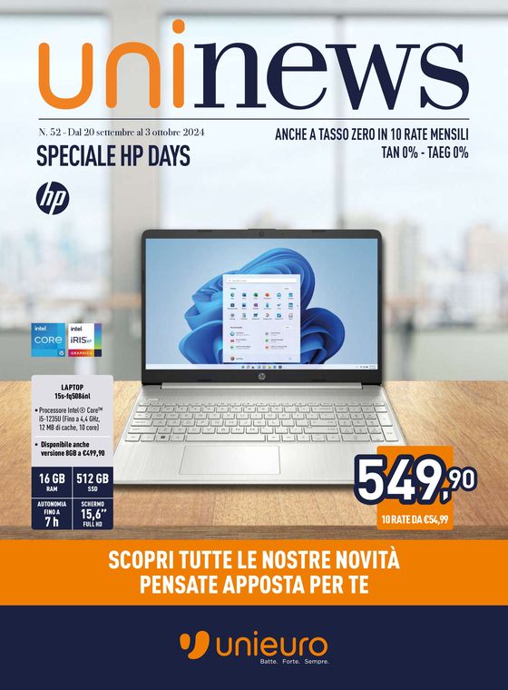 Volantino Unieuro a Bellaria-Igea Marina | Speciale HP!  | 20/9/2024 - 3/10/2024