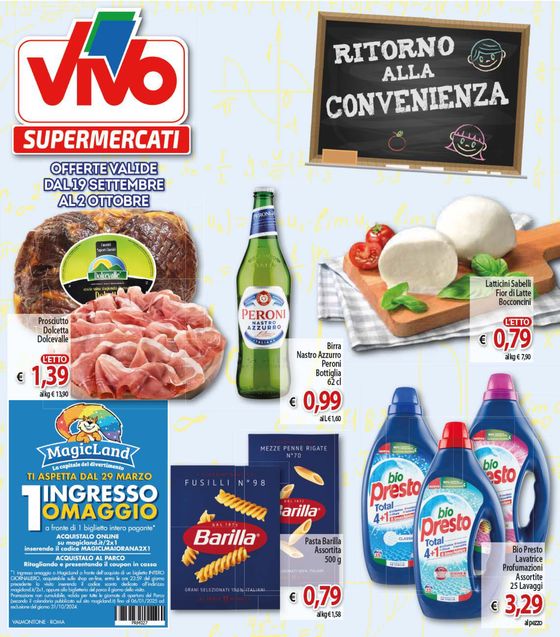 Volantino Vivo Supermercati a Tivoli | Ritorno alla convenienza | 19/9/2024 - 2/10/2024