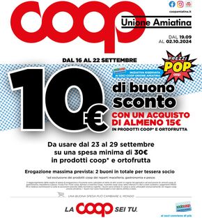 Volantino Coop a Paganico | 10€ di buono sconto | 19/9/2024 - 2/10/2024