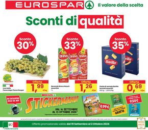 Volantino Eurospar a Bologna | Sconti di qualità | 19/9/2024 - 2/10/2024