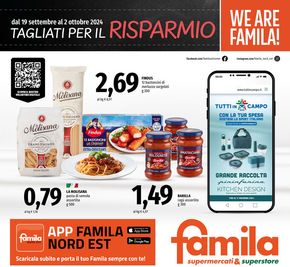 Volantino Famila | Tagliati per il risparmio | 19/9/2024 - 2/10/2024