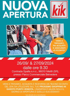 Volantino KiK a Priolo Gargallo | Nuova apertura a Melilli | 26/9/2024 - 27/9/2024