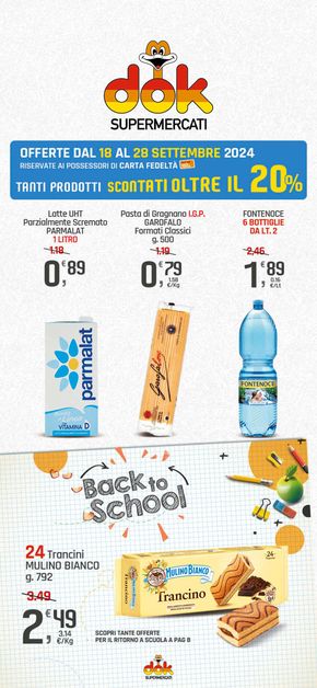 Offerte di Iper e super a Trebisacce | Tanti prodotti scontati oltre il 20% in Dok | 20/9/2024 - 28/9/2024