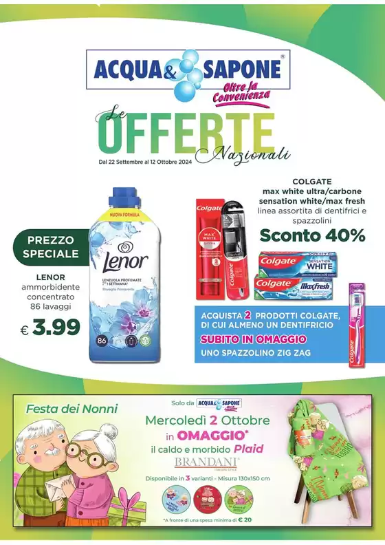 Volantino Acqua & Sapone a Bitonto | Offerte Nazionali | 23/9/2024 - 12/10/2024