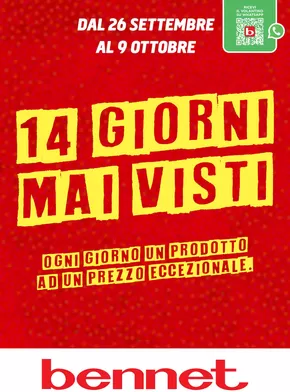 Offerte di Iper e super a Gozzano | 14 giorni mai visti in Bennet | 26/9/2024 - 9/10/2024