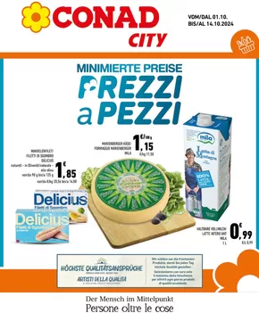 Offerte di Iper e super a Senales | Prezzi a pezzi in Conad City | 1/10/2024 - 14/10/2024