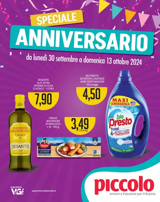 Volantino Supermercati Piccolo a Casapulla | Anniversario | 30/9/2024 - 13/10/2024