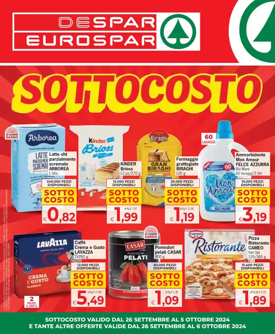 Volantino Eurospar a Tonara | Sottocosto | 26/9/2024 - 6/10/2024