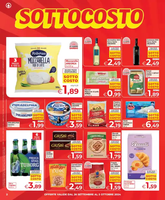 Volantino Eurospar a Tonara | Sottocosto | 26/9/2024 - 6/10/2024