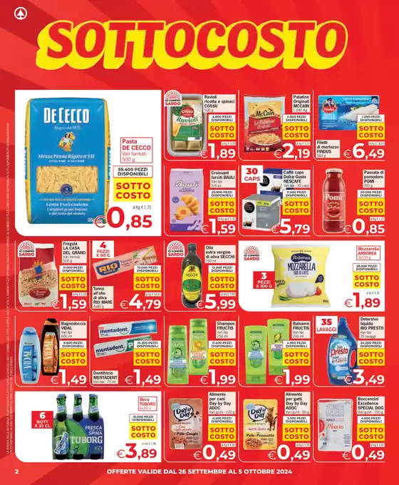 Volantino Eurospar a Samugheo | Sottocosto | 26/9/2024 - 6/10/2024