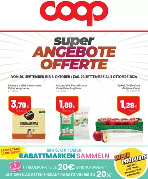 Volantino Coop a Brunico | Super offerte | 26/9/2024 - 9/10/2024