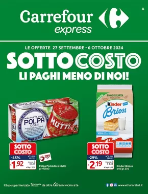 Volantino Carrefour Express a Torino | Sottocosto | 27/9/2024 - 6/10/2024