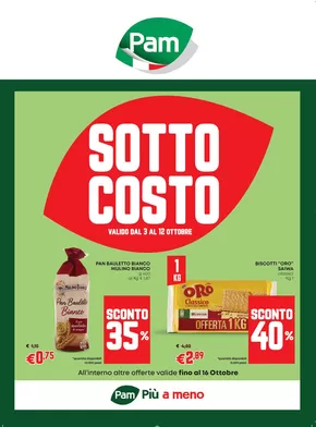 Offerte di Iper e super a Pont-Canavese | SOTTOCOSTO in Pam | 3/10/2024 - 16/10/2024