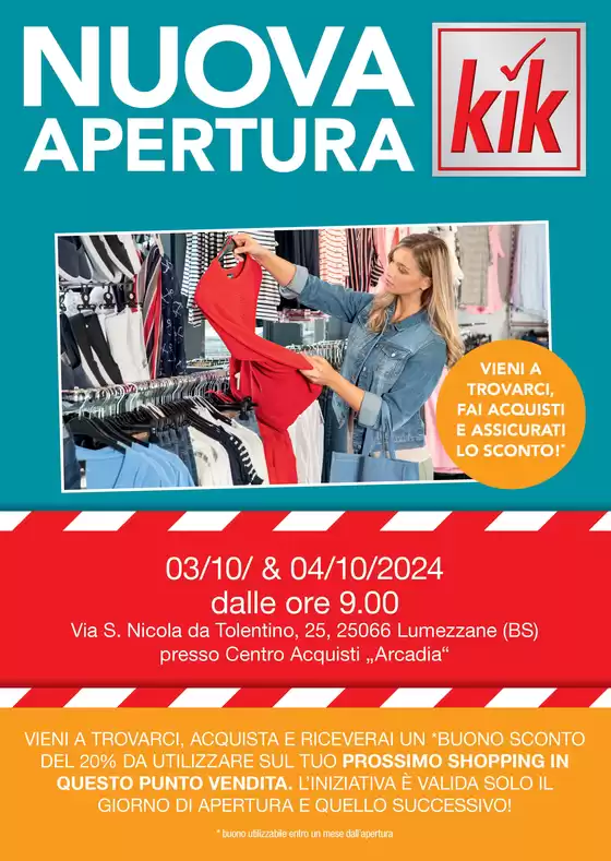 Volantino KiK a Lumezzane | Nuova apertura a Lumezzane | 3/10/2024 - 4/10/2024