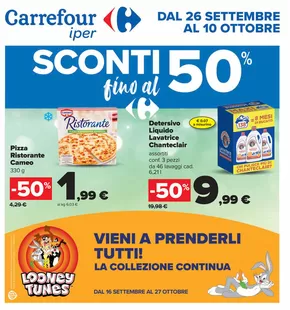 Volantino Carrefour Ipermercati a Mezzana Rabattone | Sconti fino al 50% | 26/9/2024 - 10/10/2024