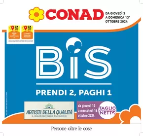 Offerte di Iper e super a Carpegna | BIS in Conad | 3/10/2024 - 13/10/2024