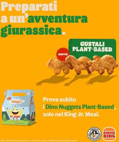 Volantino Burger King a Parma | Dino Nuggets Plant-Based | 1/10/2024 - 29/10/2024