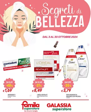 Volantino Famila Superstore a Milano | Segreti di bellezza | 3/10/2024 - 30/10/2024