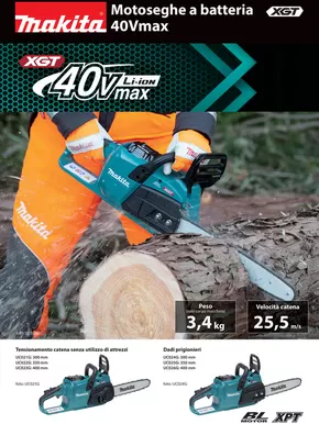 Offerte di Bricolage a Corato | Motoseghe a batteria  in Makita | 2/10/2024 - 31/12/2024