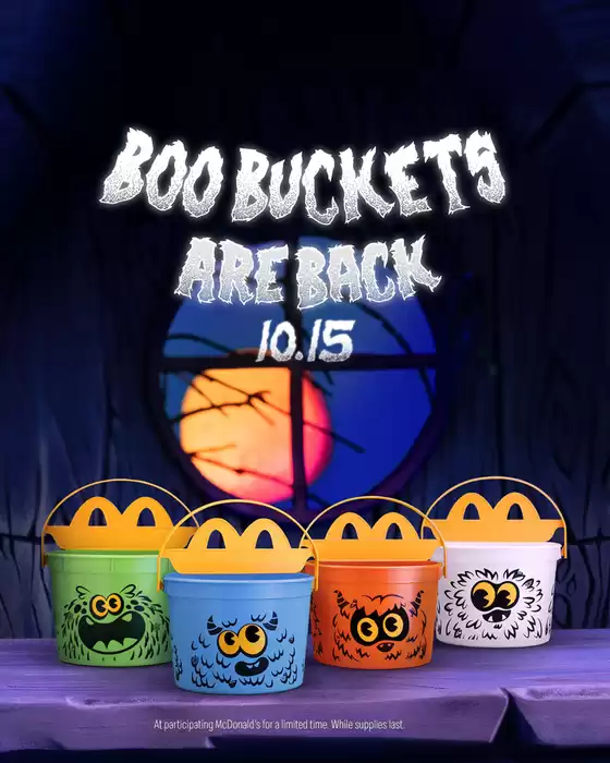 Volantino McDonald's a Castelnuovo Scrivia | Boo buckets are back | 3/10/2024 - 31/10/2024