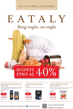 Offerte di Ristoranti a Gossolengo | Sconti fino in Eataly | 8/10/2024 - 3/11/2024