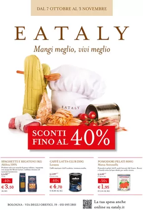 Offerte di Ristoranti a Bologna | Sconti fino in Eataly | 8/10/2024 - 3/11/2024