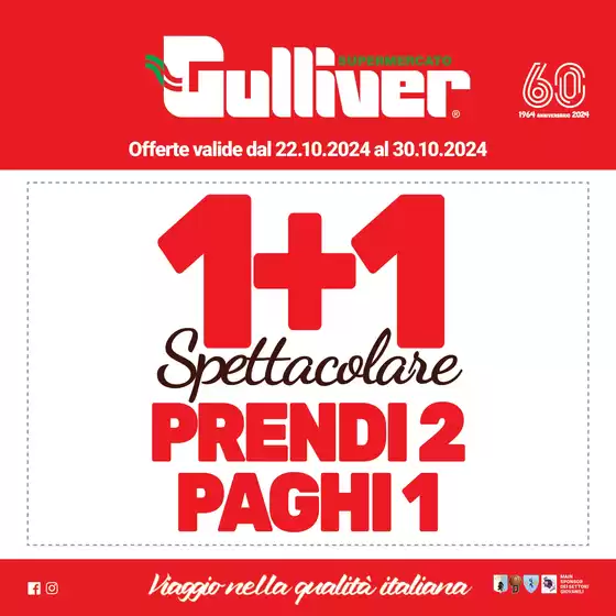 Volantino Gulliver a Genova | 1+1 | 22/10/2024 - 30/10/2024