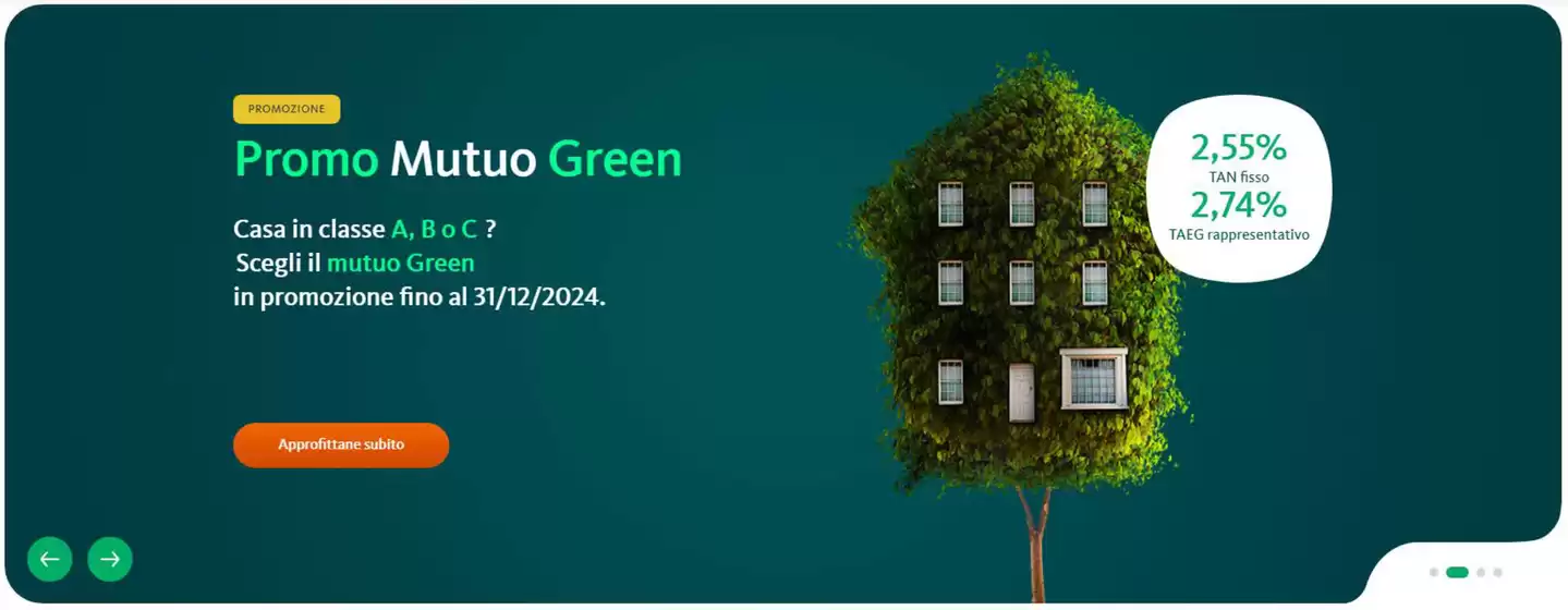 Volantino BPER Banca a San Demetrio ne' Vestini | Promo mutuo green | 8/10/2024 - 31/12/2024