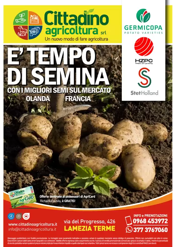 Volantino Cittadino Agricoltura a Lamezia Terme | E'tempo di semina! | 9/10/2024 - 31/12/2024