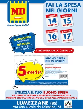 Offerte di Discount a Gianico | Buona spesa, Italia! in MD | 22/10/2024 - 3/11/2024