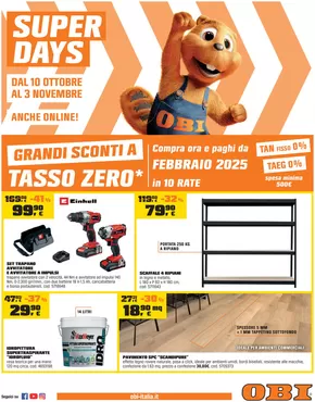 Volantino OBI a Alfonsine | Super Days | 10/10/2024 - 3/11/2024