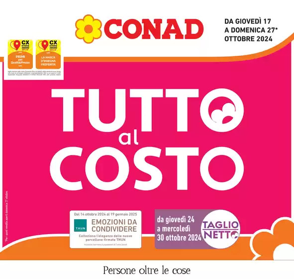 Volantino Conad a Rimini | Tutto al costo | 17/10/2024 - 27/10/2024