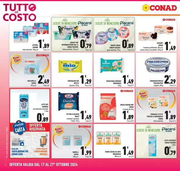 Volantino Conad a Rimini | Tutto al costo | 17/10/2024 - 27/10/2024