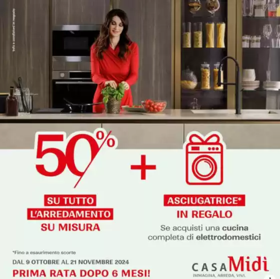 Volantino Casa Midi a San Giovanni Teatino | 50% do sconto su tutto l'arredo su misura | 10/10/2024 - 21/11/2024