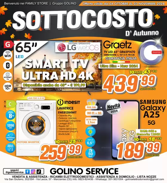 Volantino Golino Service a Marcianise | Sottocosto d'autunno | 10/10/2024 - 3/11/2024