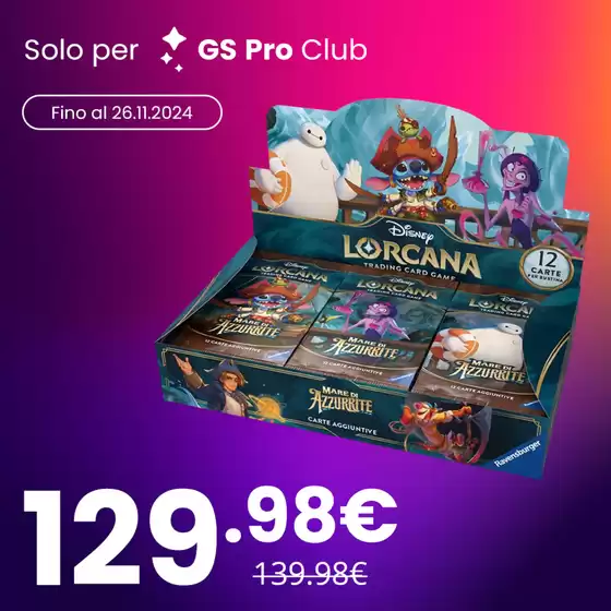 Volantino GameStop a Caselle Torinese | Lorcana trading card game | 11/10/2024 - 26/11/2024