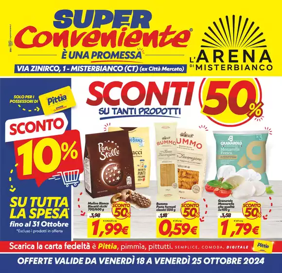 Volantino SuperConveniente a Misterbianco | Sconti su tanti prodotti | 18/10/2024 - 25/10/2024