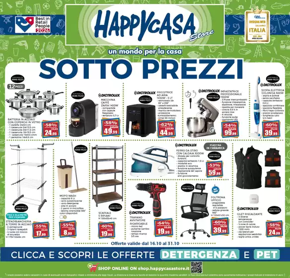 Volantino Happy Casa Store a Milano | Sottoprezzi | 14/10/2024 - 31/10/2024