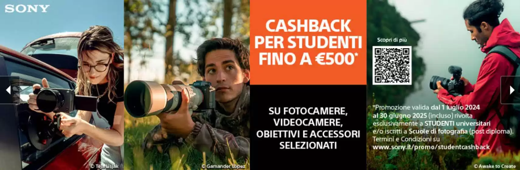 Volantino Il Fotoamatore a Milano | Cashback per studenti fino a €500@ | 14/10/2024 - 30/6/2025