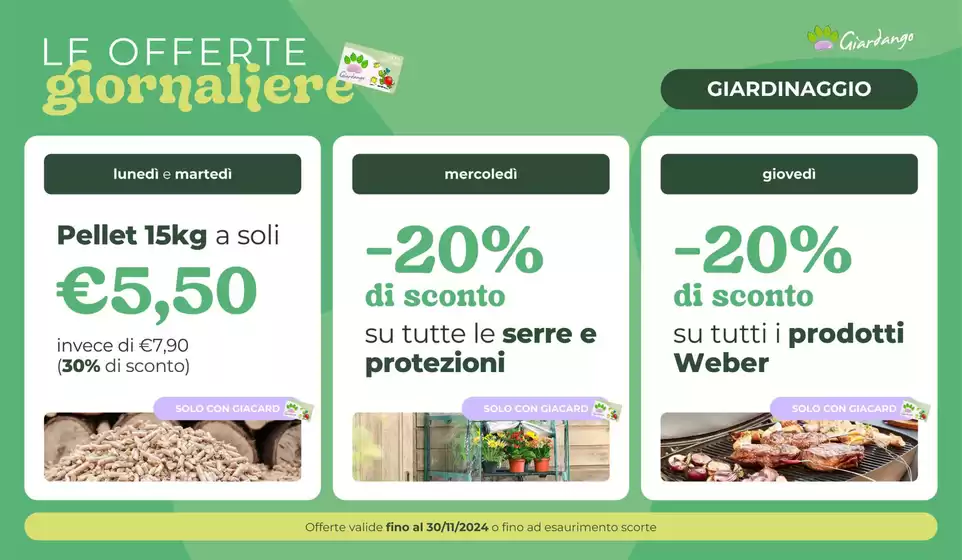 Volantino Giardango a Carimate | Le offerte giornaliere | 14/10/2024 - 30/11/2024