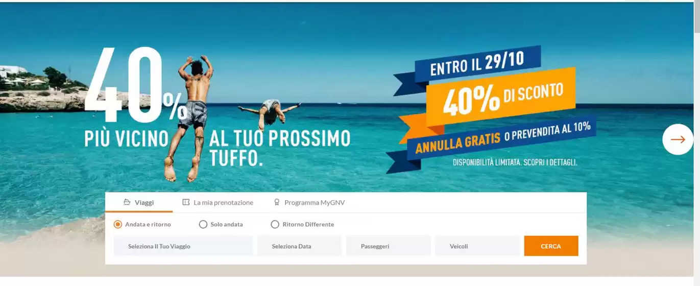 Volantino GNV a Lissone | 40% piu vicino | 14/10/2024 - 29/10/2024